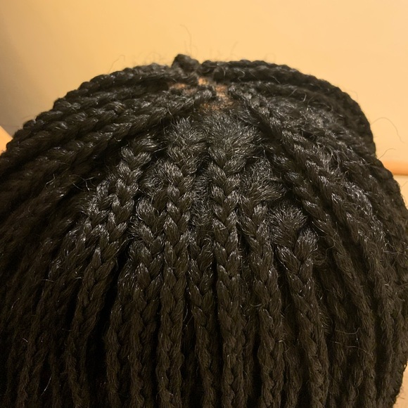 PREVIOUSLY WORN-4X4 Multi-Part Swiss Lace Front Wig Box Braid Wig color 1b/30 - Picture 9 of 13